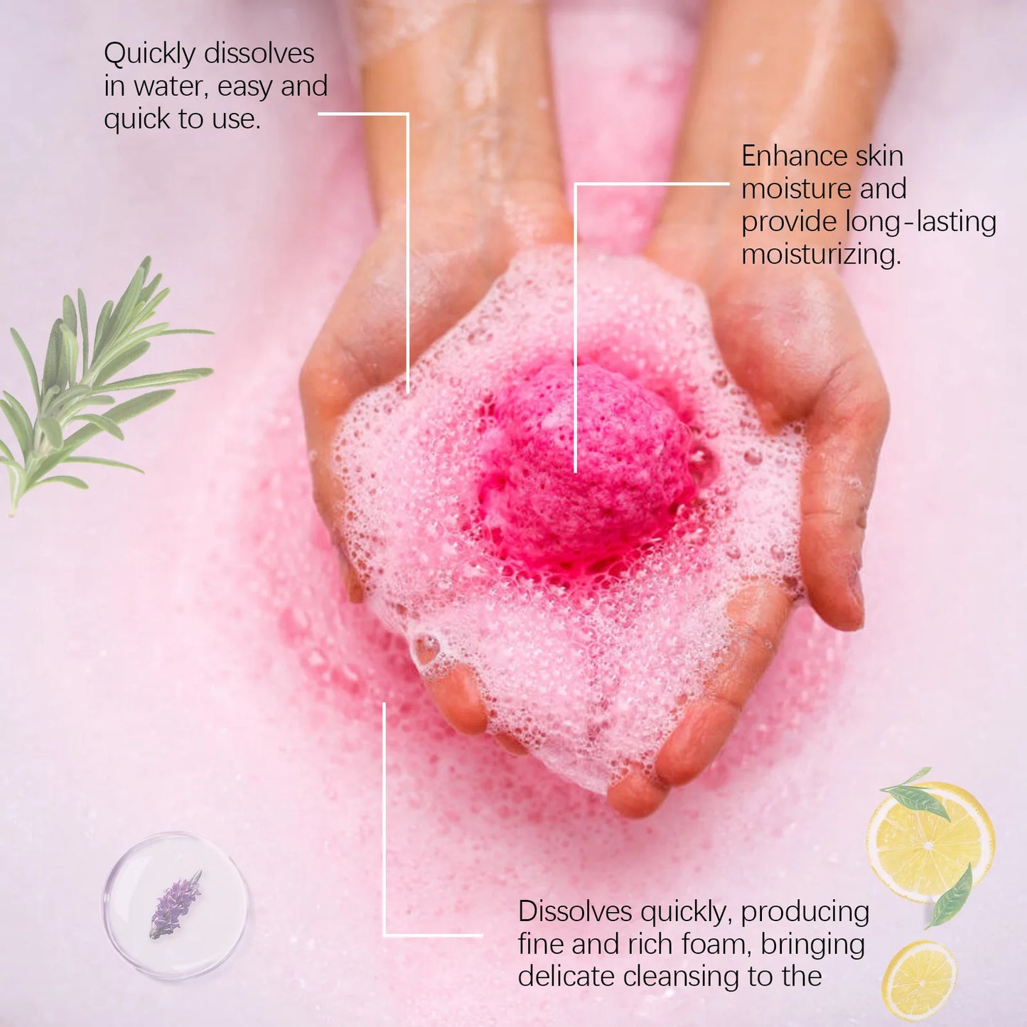 6pcs Bubble Bath Bomb Ball Exfoliating Body Nourish Skin Relieve Fatigue Stress Anxiety Clean Pores Body Bath Bomb Set