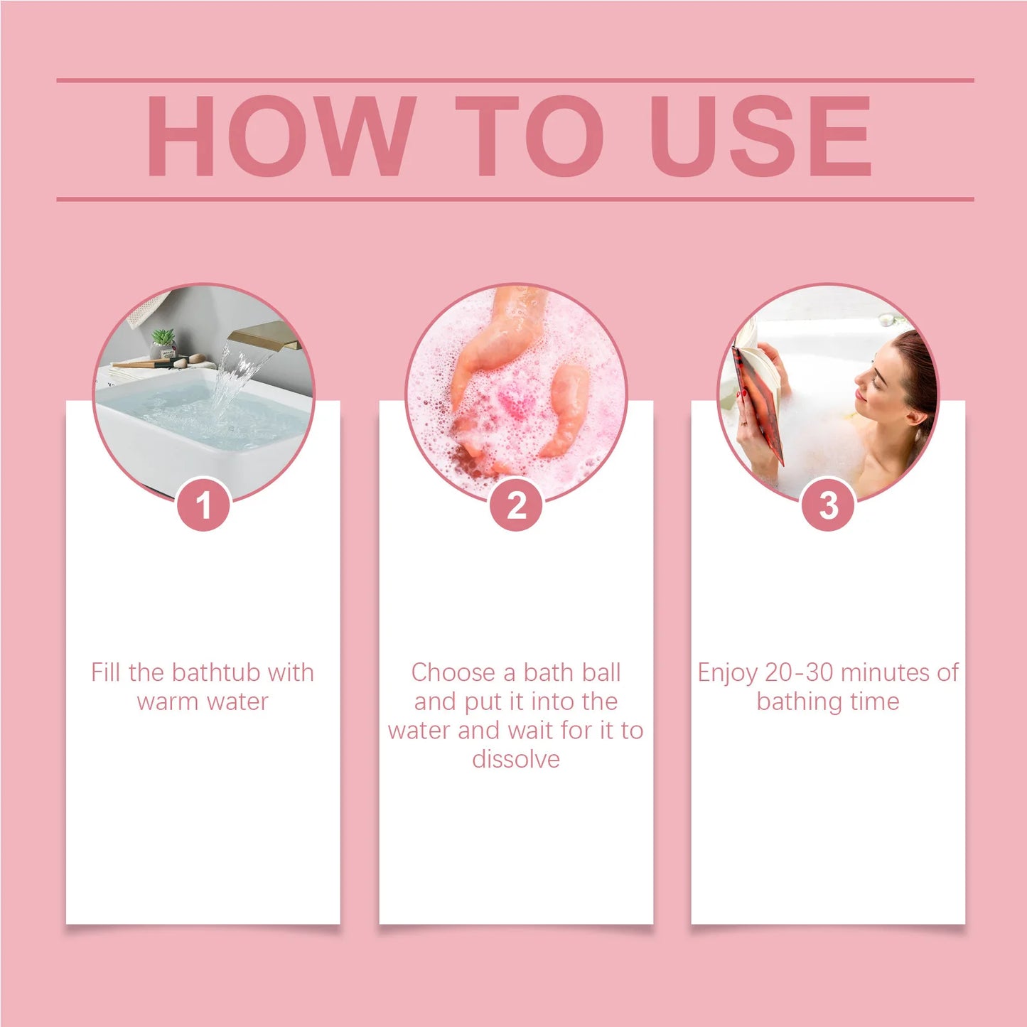 6pcs Bubble Bath Bomb Ball Exfoliating Body Nourish Skin Relieve Fatigue Stress Anxiety Clean Pores Body Bath Bomb Set