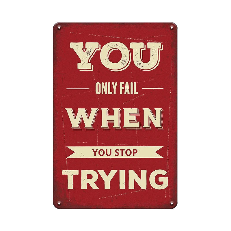 6pcs Funny Quotes Metal Tin Signs - Retro Humorous Wall Art for Office, Garage, Bar, Club, Bedroom, Kitchen, 8x12in