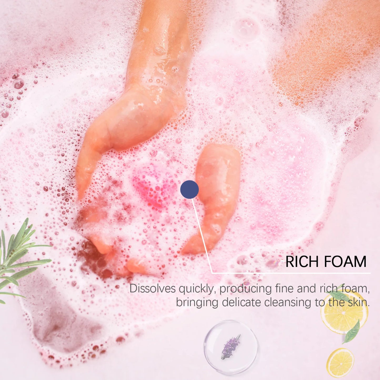 6pcs Bubble Bath Bomb Ball Exfoliating Body Nourish Skin Relieve Fatigue Stress Anxiety Clean Pores Body Bath Bomb Set