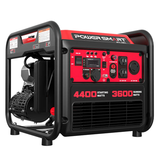 4400W Portable Generator with Inverter Technology, RV Ready 30A Outlet, Gas Powered, Lightweight & Quiet for Home Use