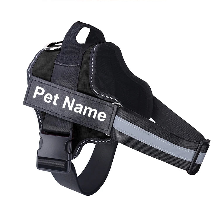 Dog Harness NO PULL Reflective Breathable Adjustable Pet Harness Vest with ID Custom Patch