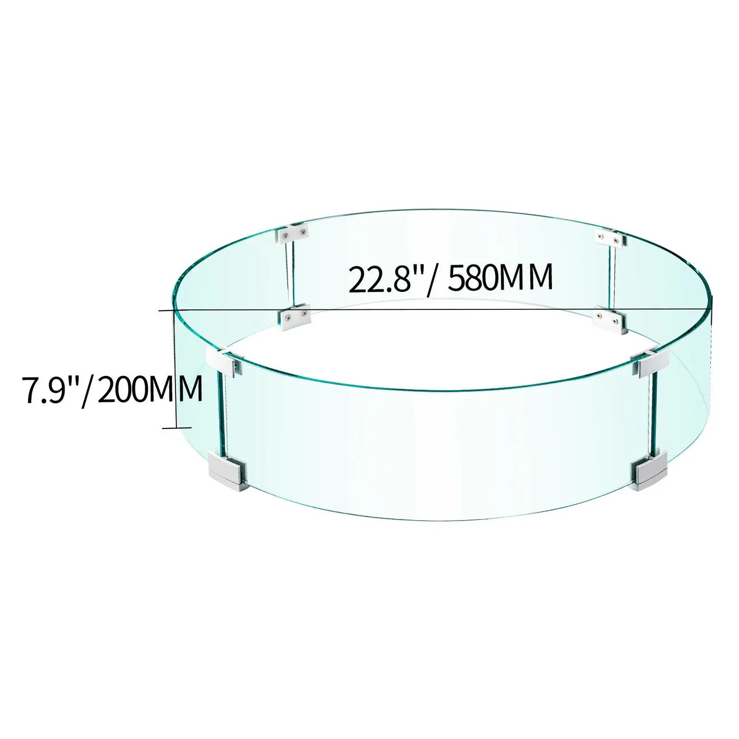 Tempered Glass Wind Guard Flame Shield