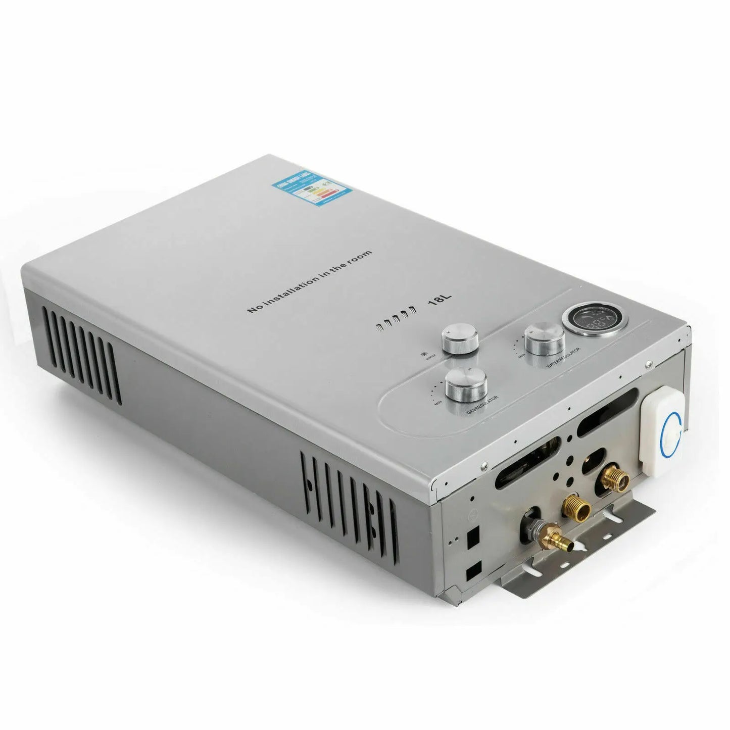 18L Hot Water Heater Propane Gas LPG/LNG On-Demand Tankless Water Heater Digital Home Bathroom Shower Head Instant Boiler Heater