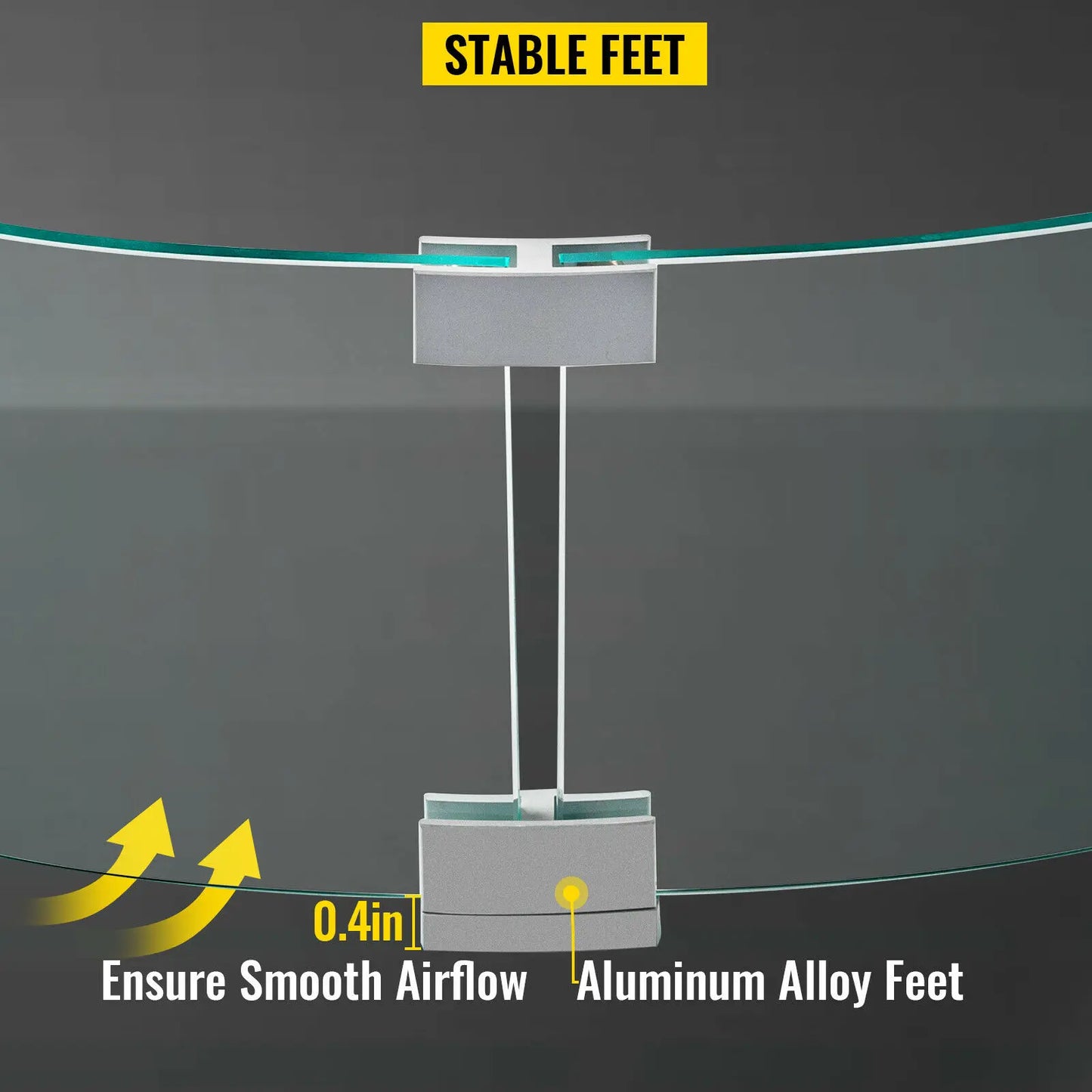 Tempered Glass Wind Guard Flame Shield