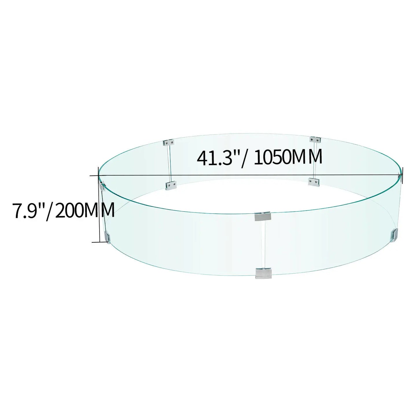 Tempered Glass Wind Guard Flame Shield