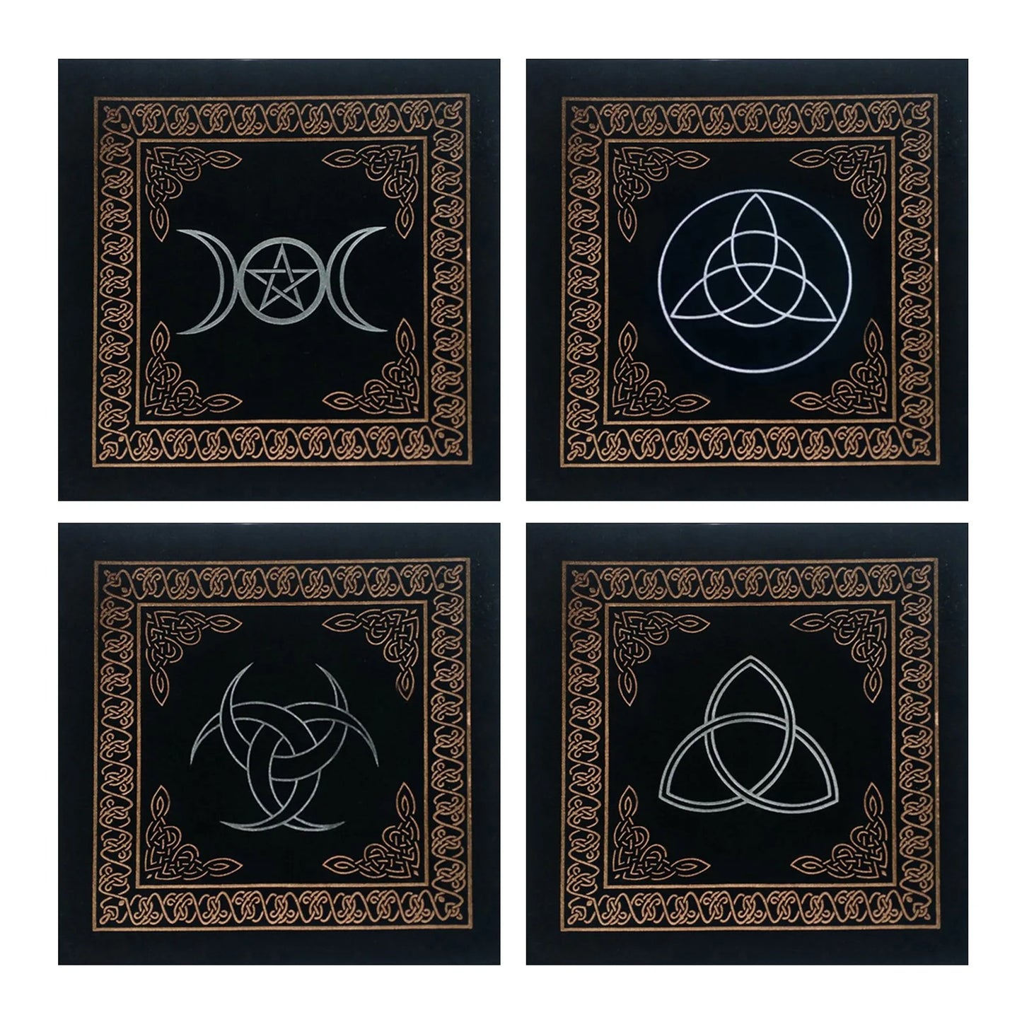 50X50cm Constellations Tarot Card Tablecloth Velvet Divination Altar Cloth Board Games Oracle Card Pad Runes Witchcraft Supplies