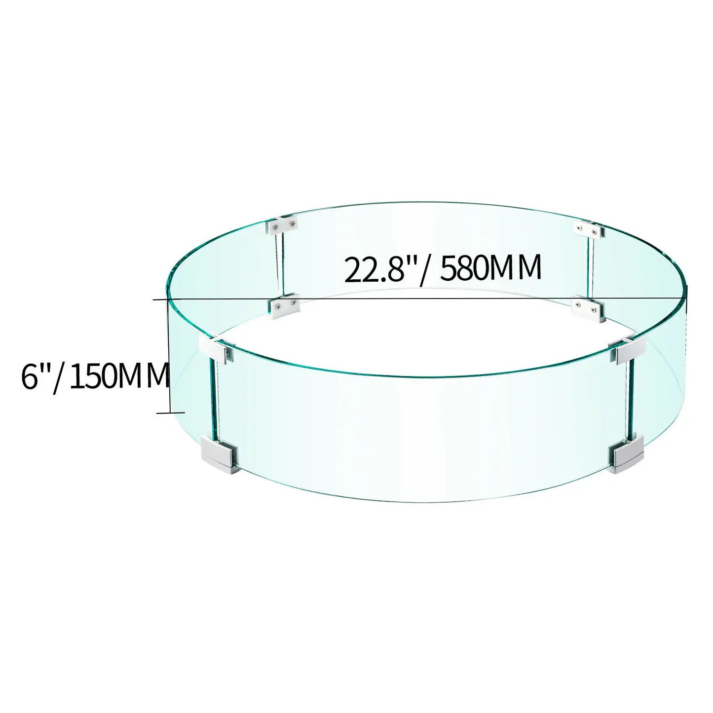 Tempered Glass Wind Guard Flame Shield