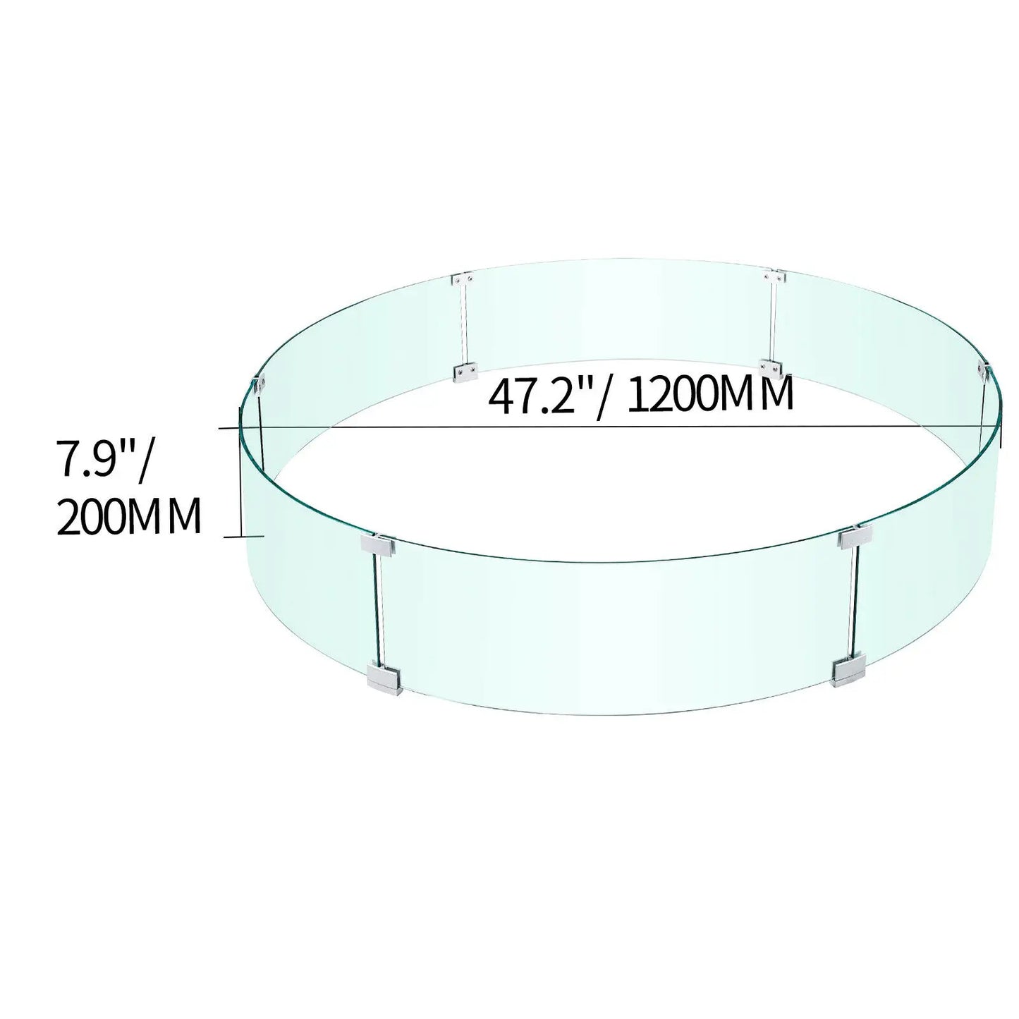 Tempered Glass Wind Guard Flame Shield