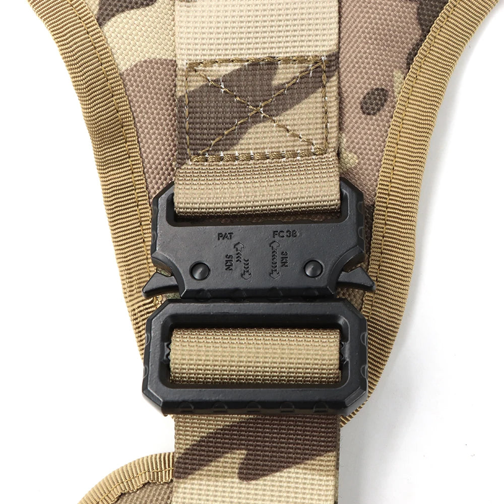 Military Large Dog Harness Collar Leash Bags Patches Set Pet  Training Vests Tactical Dogs Harnesses Accessories
