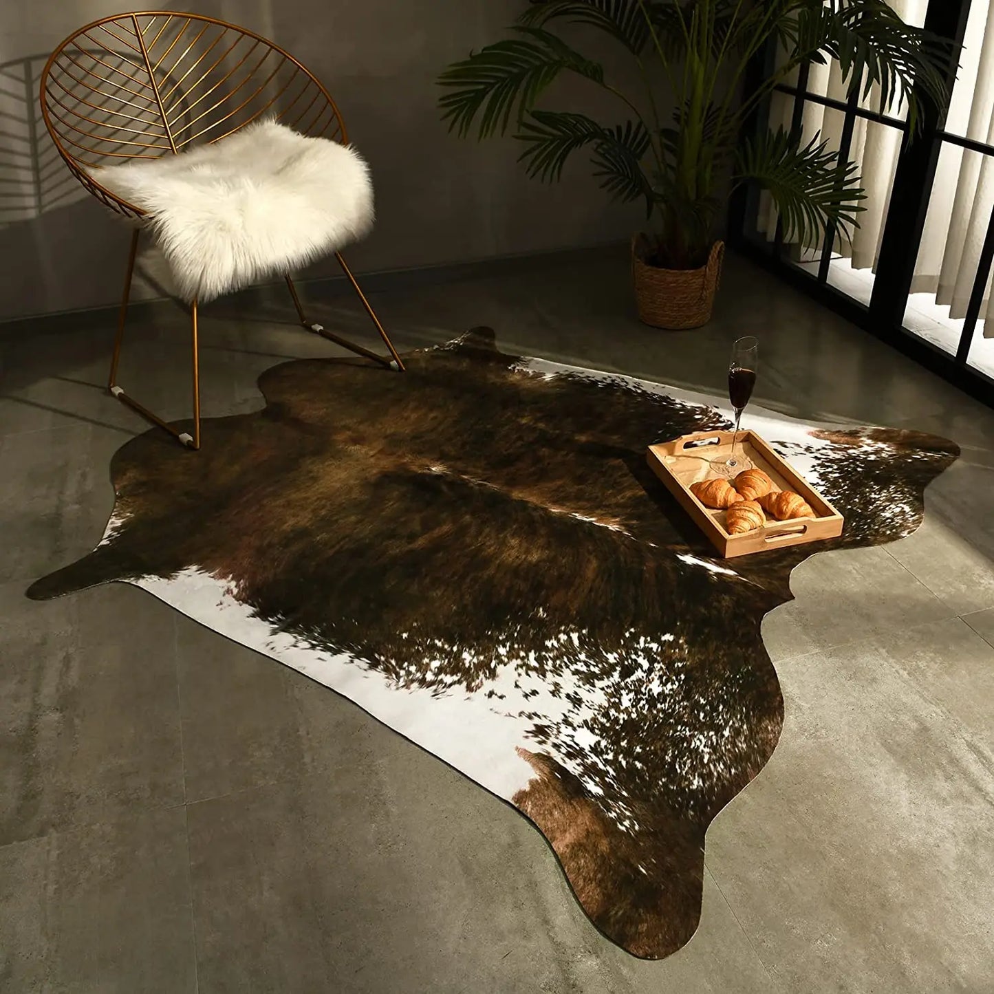 Animal Print Rug faux fur cowhide