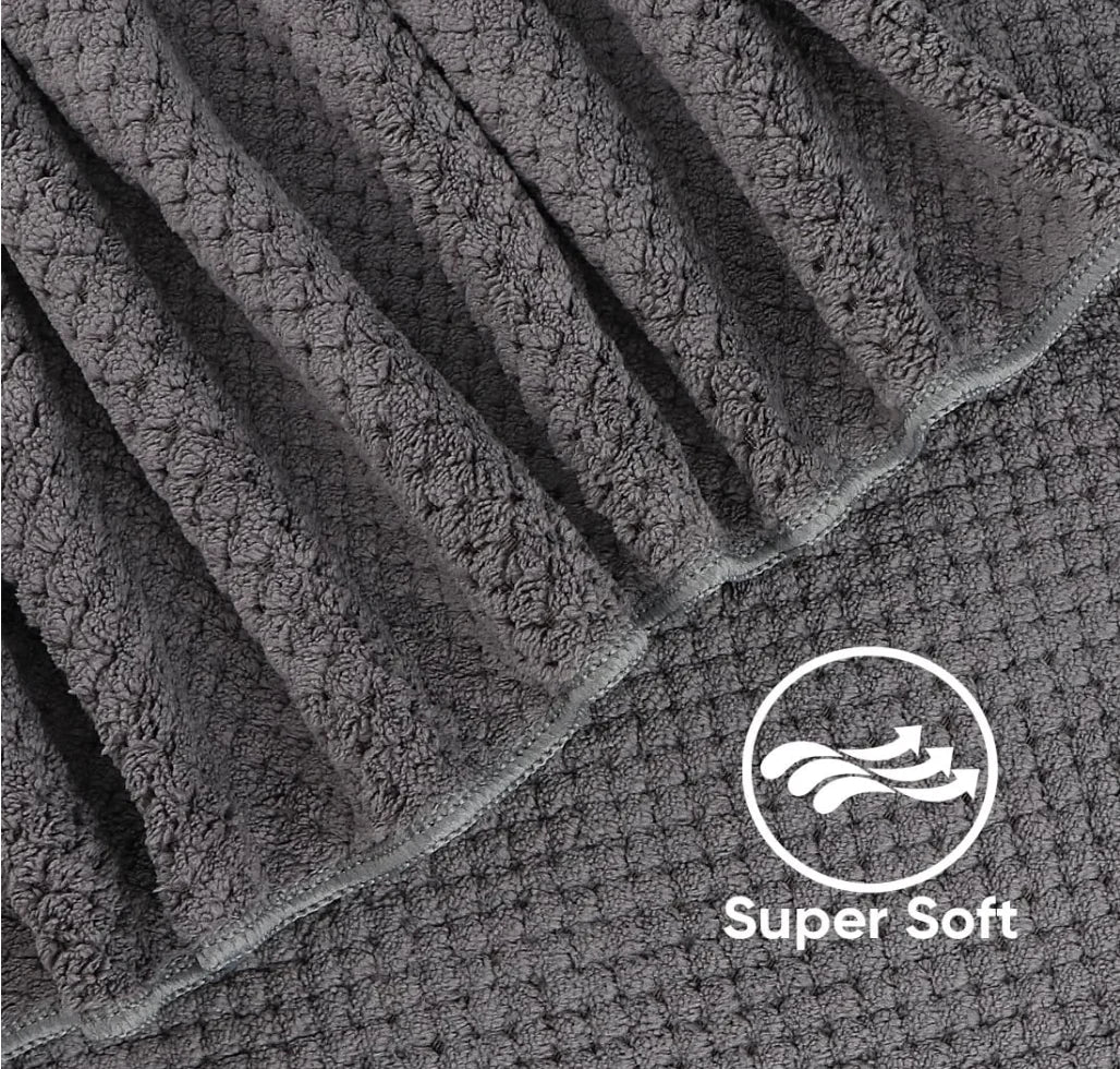 Bath Towel Set Pack of 2, (27 x 54 Inches) Microfiber Ultra Soft Highly Absorbent Bath Towel