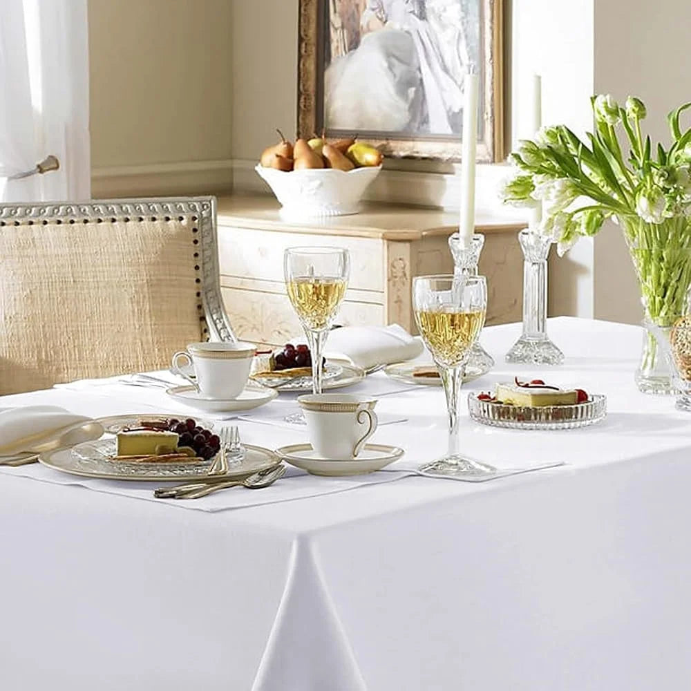 Reusable Tablecloths 6 Pack Stain Resistant Polyester Fabric Rectangular Tables Suitable Parties Events Family Gatherings