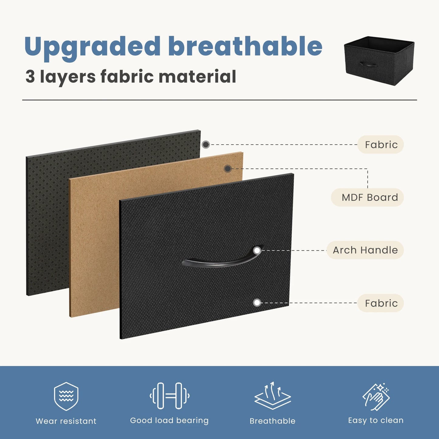 Dresser For Bedroom With 7 Fabric Drawers Organizer Storage Closet