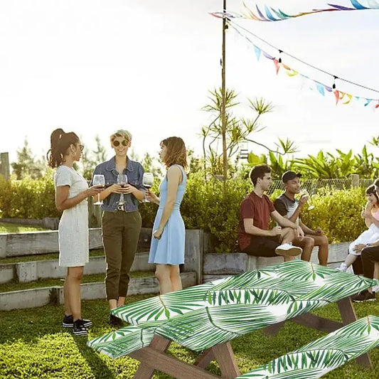 Picnic Table And Bench Covers 3pcs Stylish Picnic Table Cloths