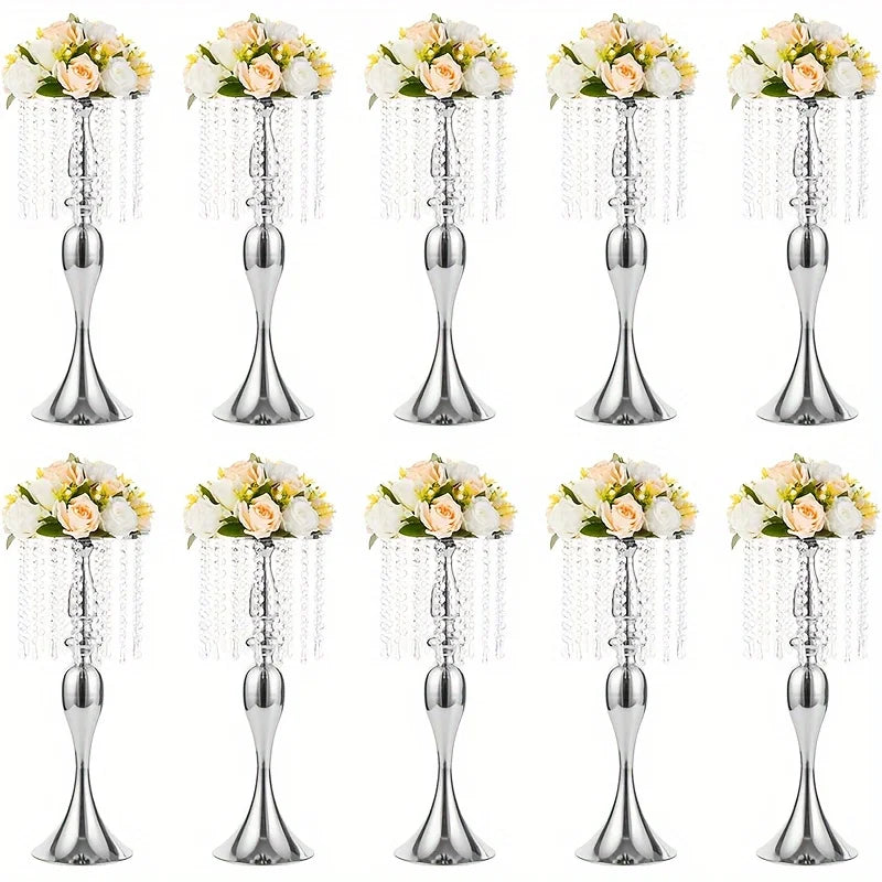 Tall Crystal Flower Stand