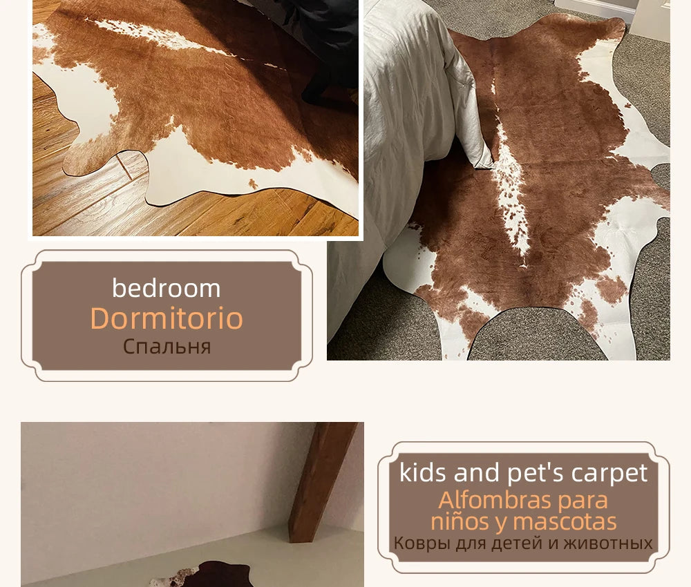 Animal Print Rug faux fur cowhide