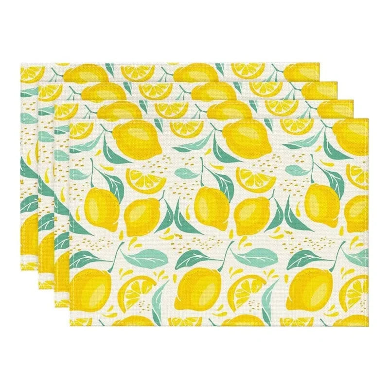 Lemon Summer Placemats 12 X 18 Inch