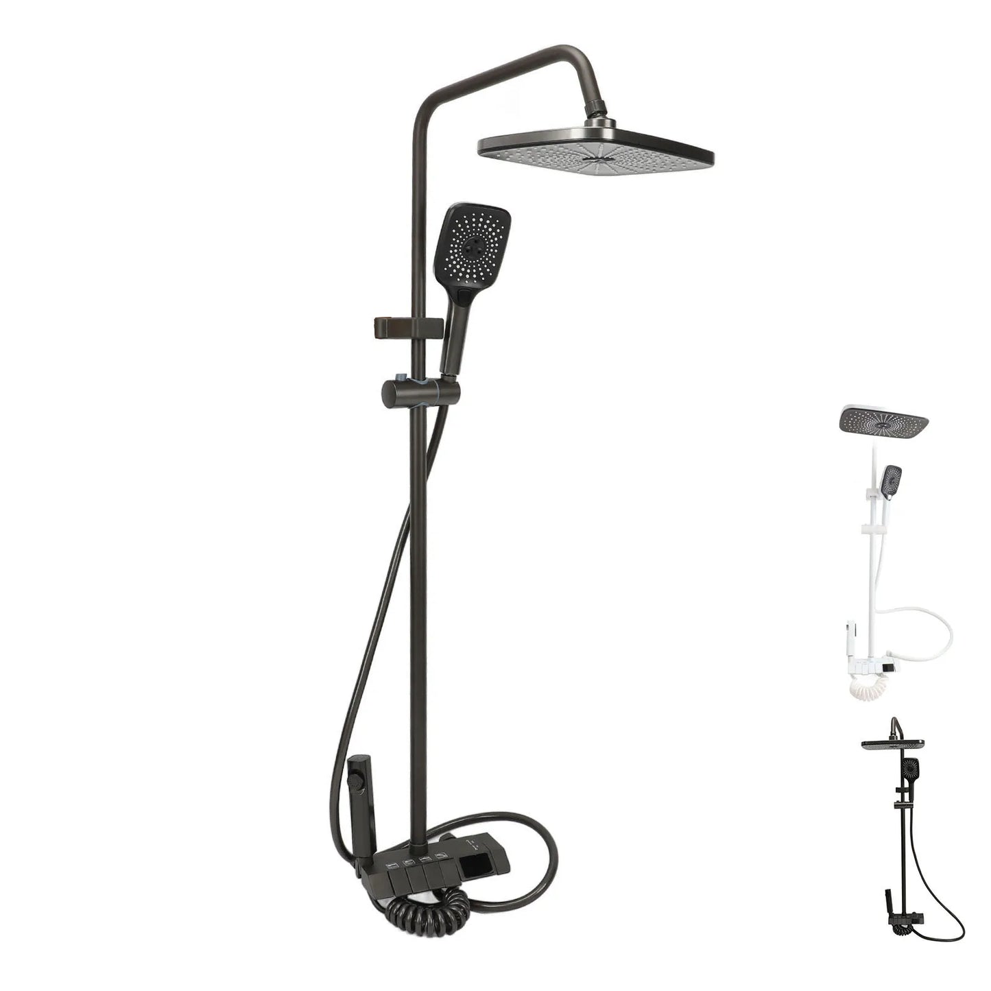 Bathroom Shower  Set Easy To Install Easy To Adjust NPT 1/2 3 Mode Push Button Rainfall Handheld Shower Combo for Bathroom