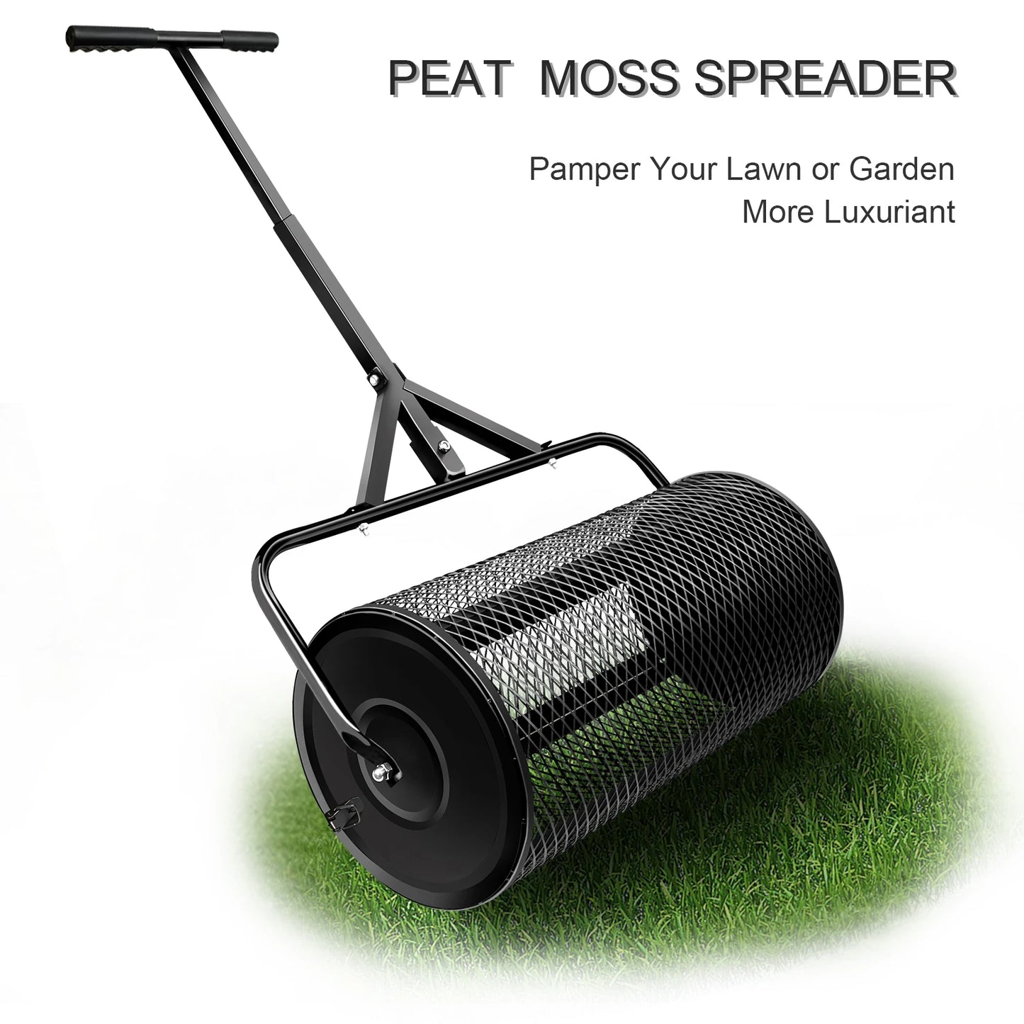Fertilizer spreader Compost Spreader, Peat Moss Spreader, Metal Mesh Manure Spreader for Lawns, Garden Planting Seeding