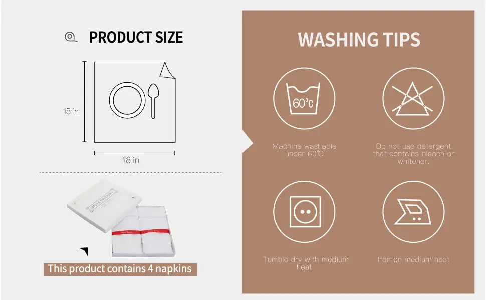 4PCS 100% Linen serving Napkins Reusable Washable wedding decoration Birthday party Table napkin 18 x 18 inch