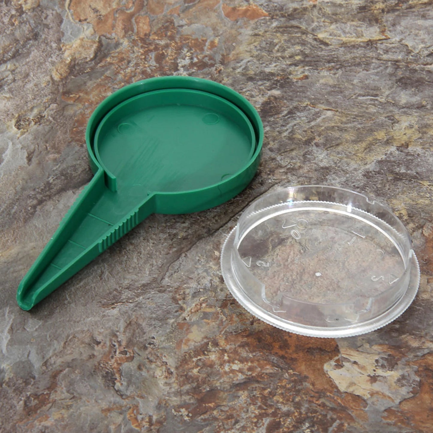 Seed Dispenser Hand Dial Seed Spreaders with Adjustable Hole Plastic Multi-function Portable Blackish Green for Gardening Sowing