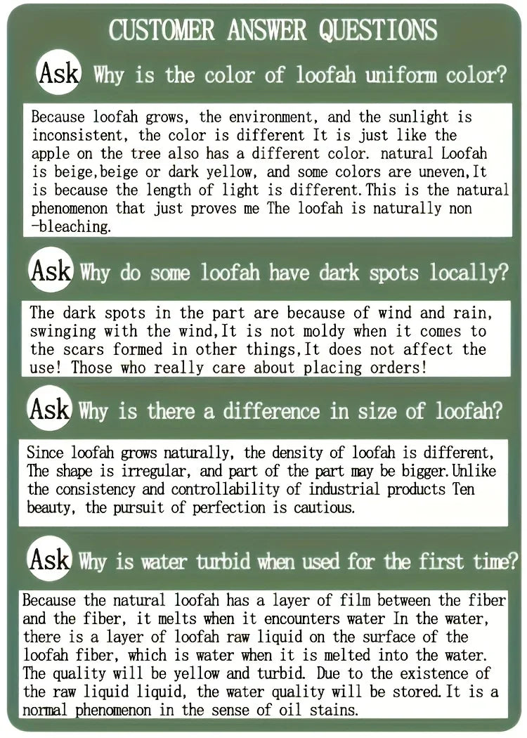 10pcs Loofah Sponges - Natural Exfoliating Body Scrubber | Bamboo Fiber Shower Pads for Gentle Cleansing | Bath & Skin Care Set