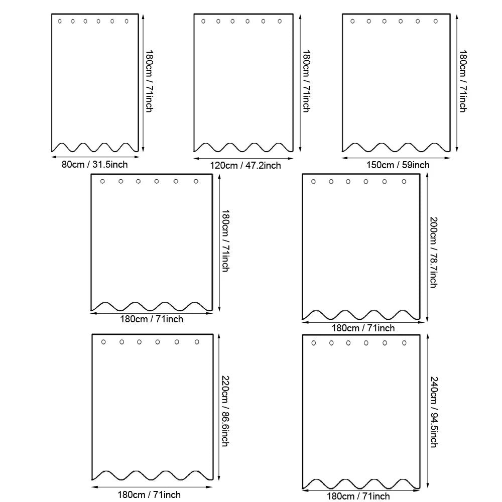 Thick  Water Cube Shower Curtain Waterproof Transparent Lining Bathtub Bathing Cover Bathroom Bath Curtains Liner