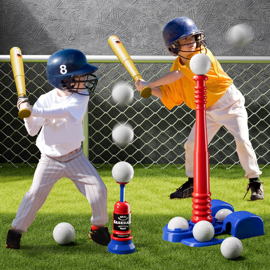 Baseball Ball Sets Toys For Kids 3-8 Kids Indoor Outdoor Baseball For Boys Toddlers Auto Ball Launcher Sports Outside Toys Gifts