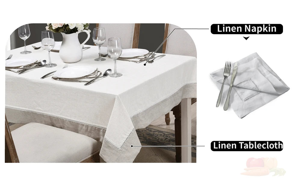 4PCS 100% Linen serving Napkins Reusable Washable wedding decoration Birthday party Table napkin 18 x 18 inch