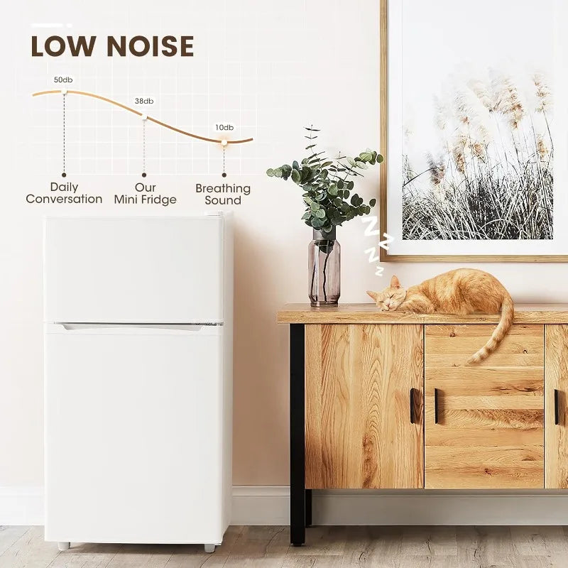 3.55 Cu. Ft Mini Fridge with Freezer