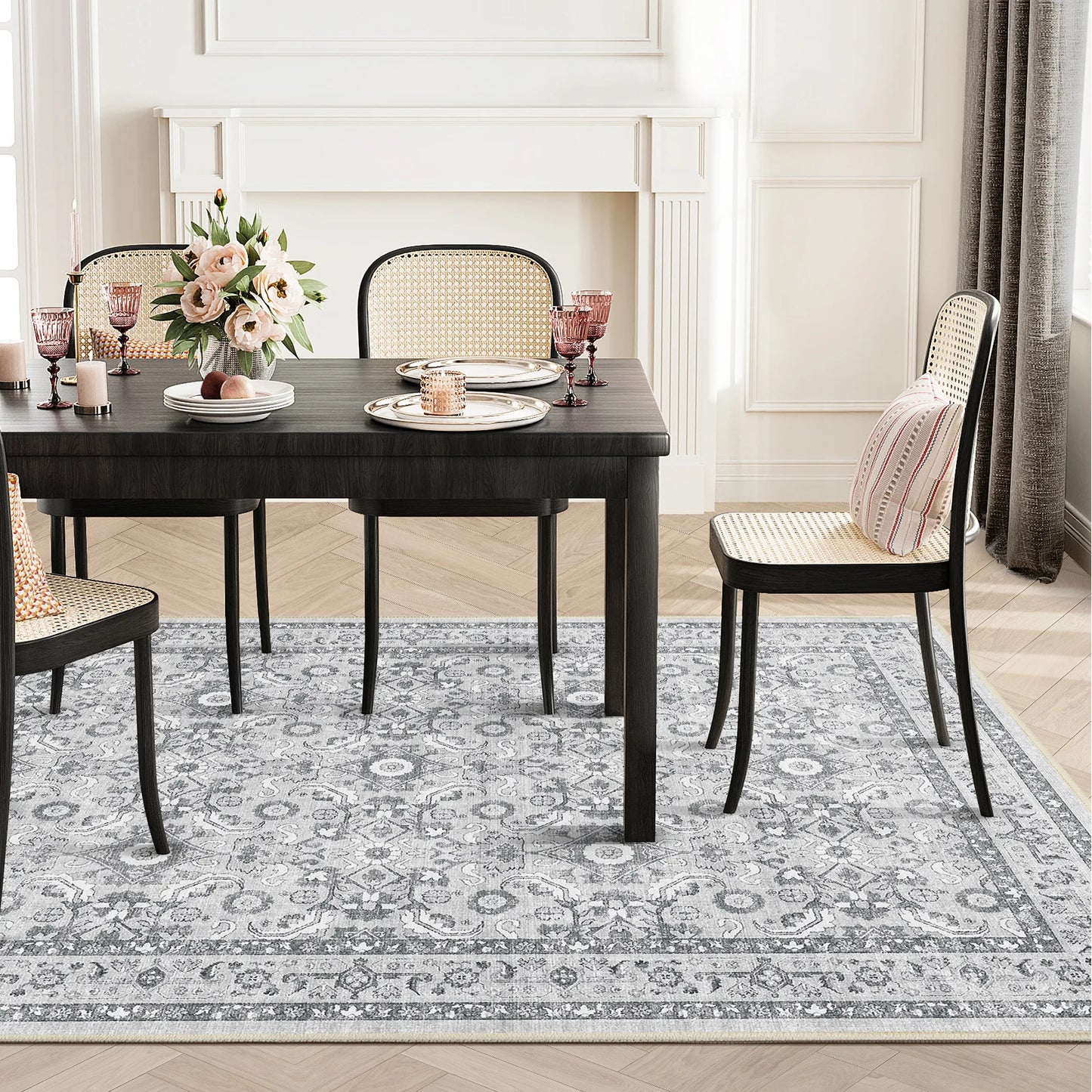 7/10/12ft Large Living Room Carpet Light Luxury High-end Persian Bedroom Bedside Rug