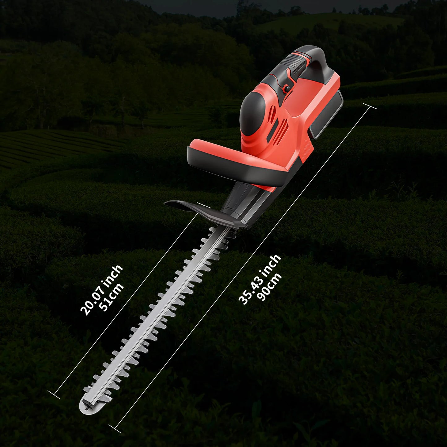 Cordless Hedge Trimmer 22-Inch Electric with 3.0Ah Battery Charger Bush Trimmers