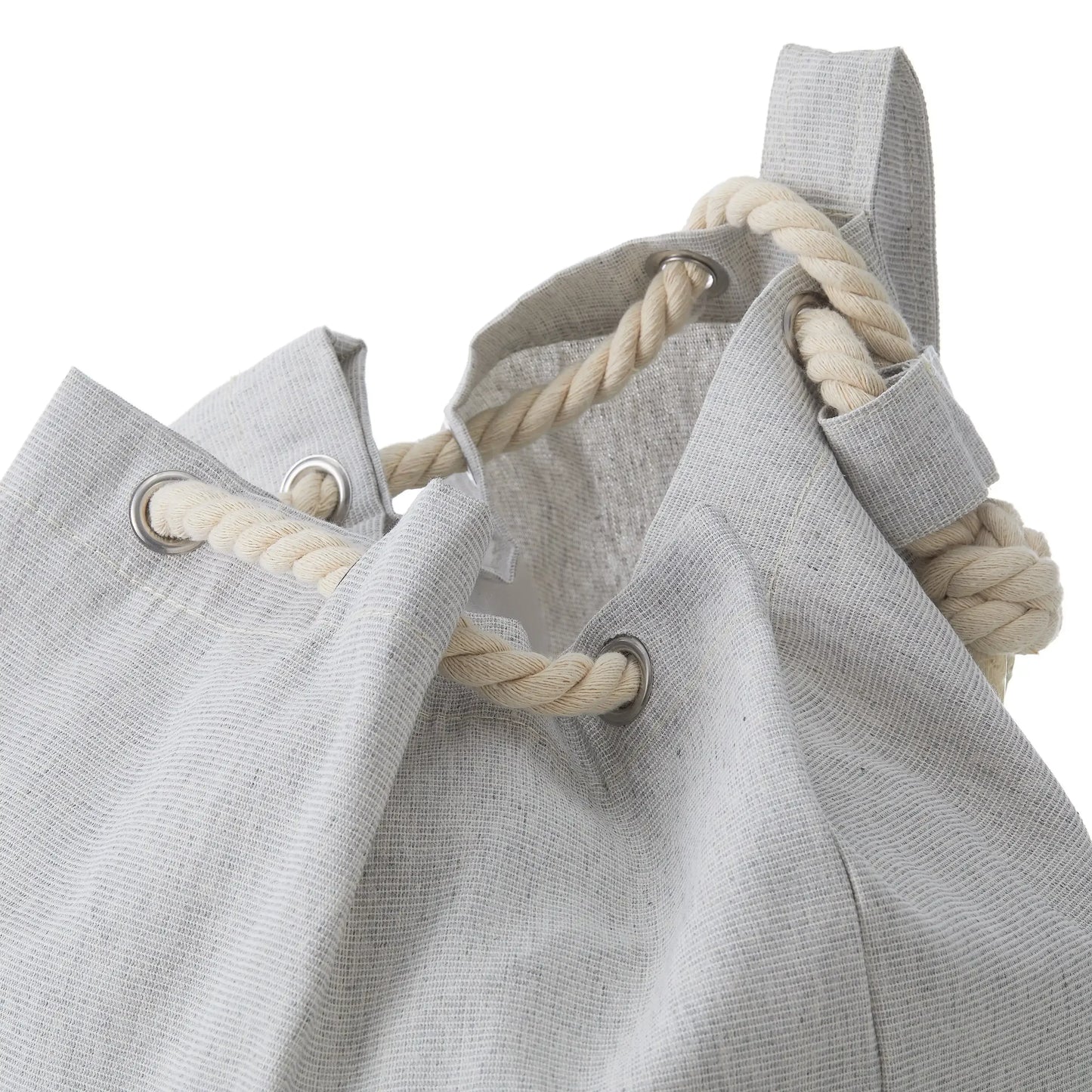 Polyester and Cotton Canvas Adult Laundry Bag, Gray, 15 in W x 7 in D x 24.5 in H