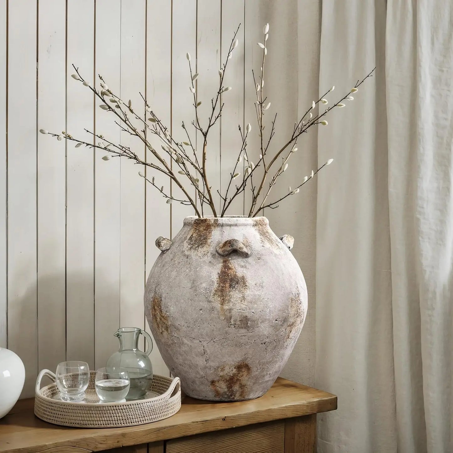 Ceramic Flower Vase12'' Terracotta