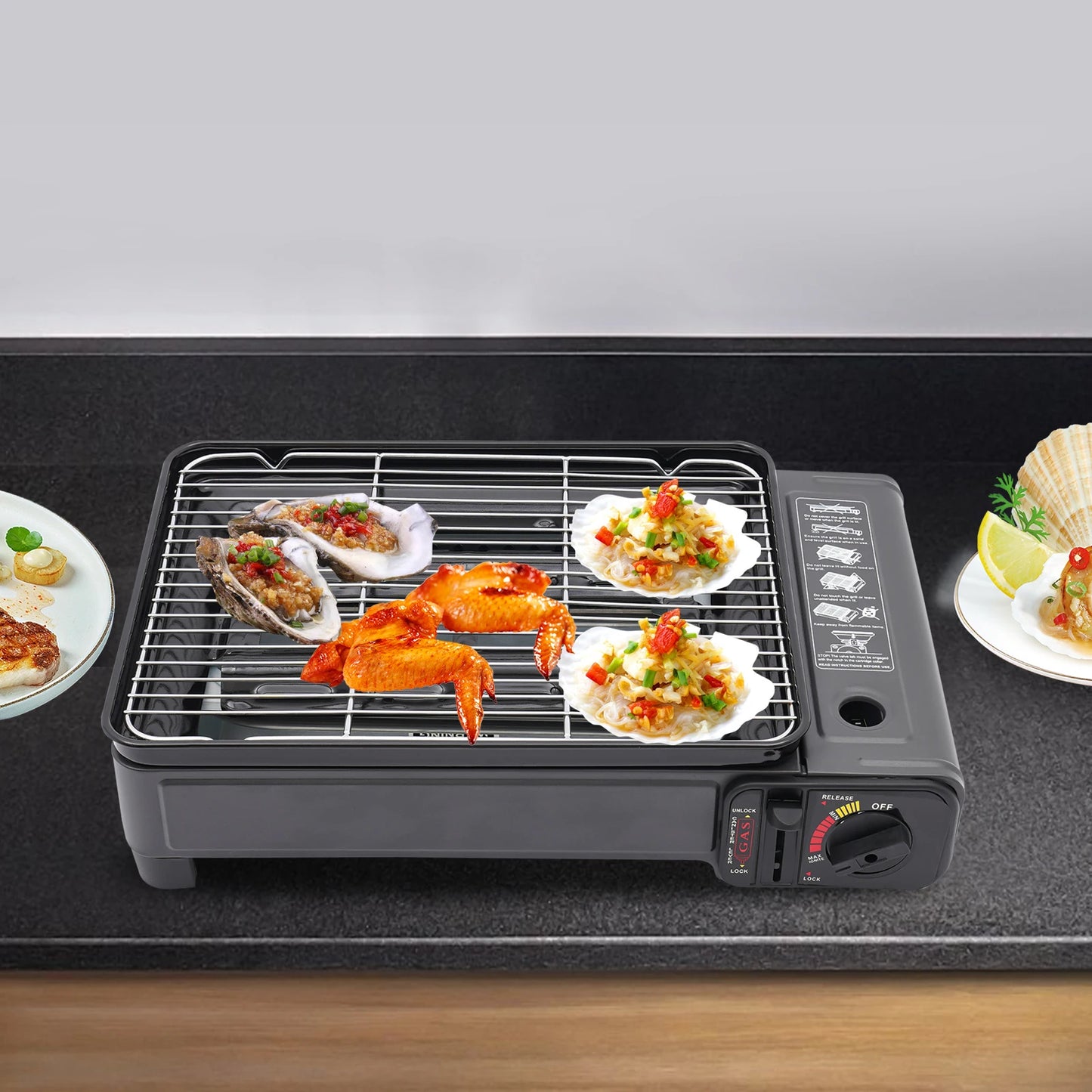 Portable BBQ Grill Stove, Butane Gas  Grill Stove For Camping Cooking Grill  Picnic Barbecue