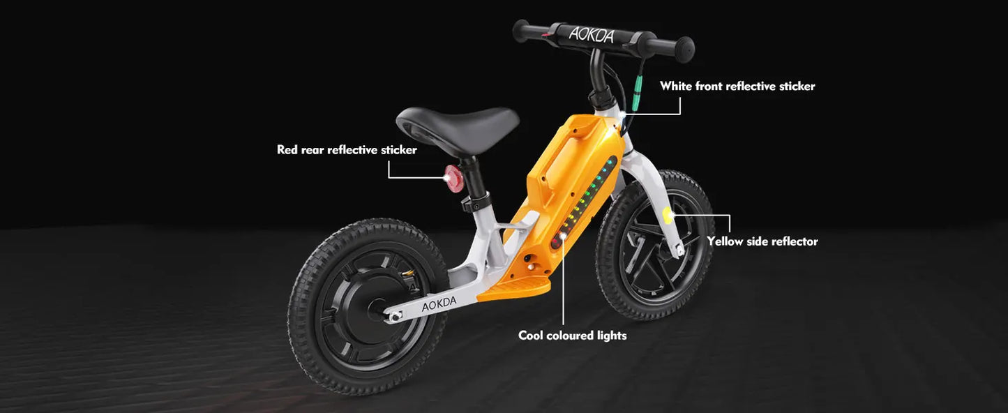Electric Bikes for Kids, 180W Electric Balance Bike, 12" Pneumatic Tire 21.6V/5.2Ah Battery Boys & Girls E Bike Bicycle