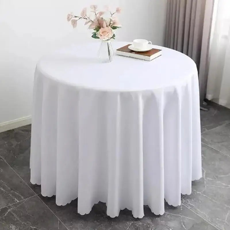 Cloth Tablecloths Round 63-Inch Polyester Table Linens Stain Resistant