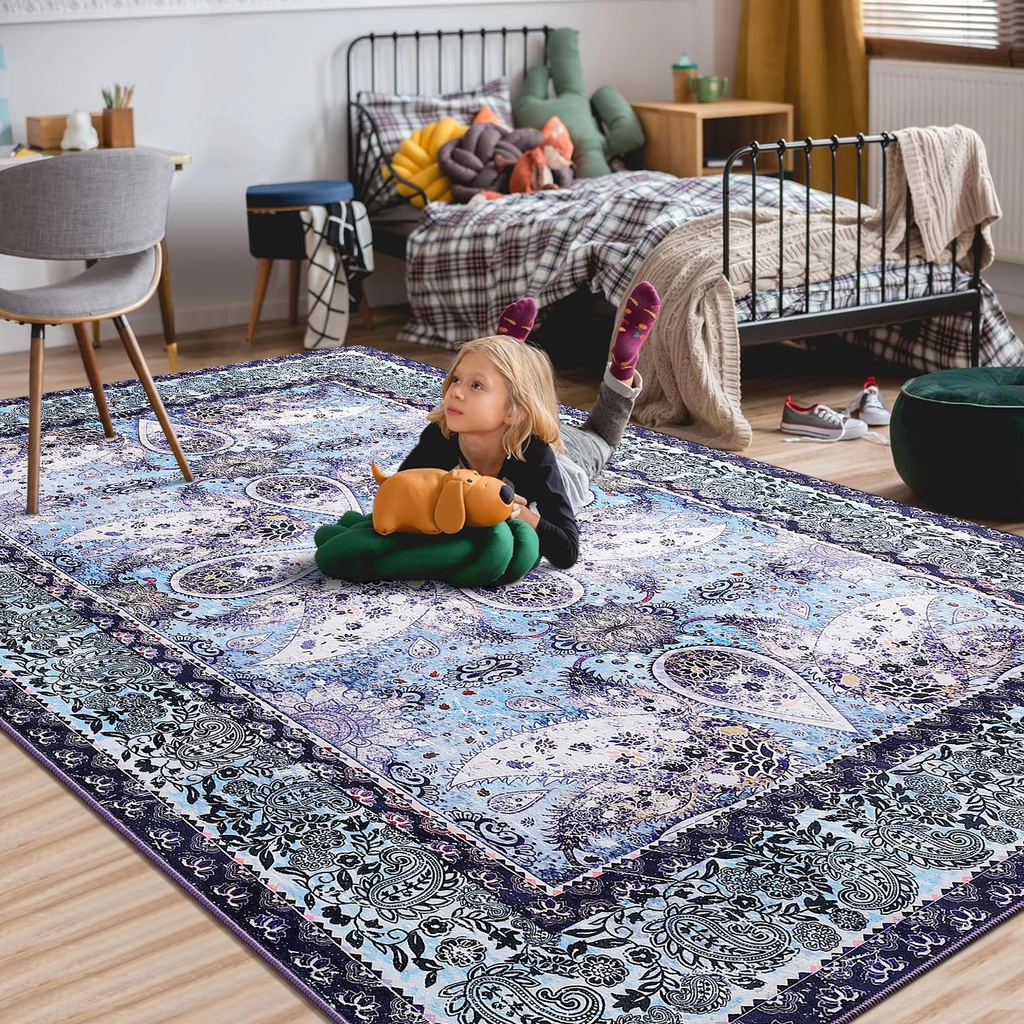 Soft Vintage Floral Area Rugs