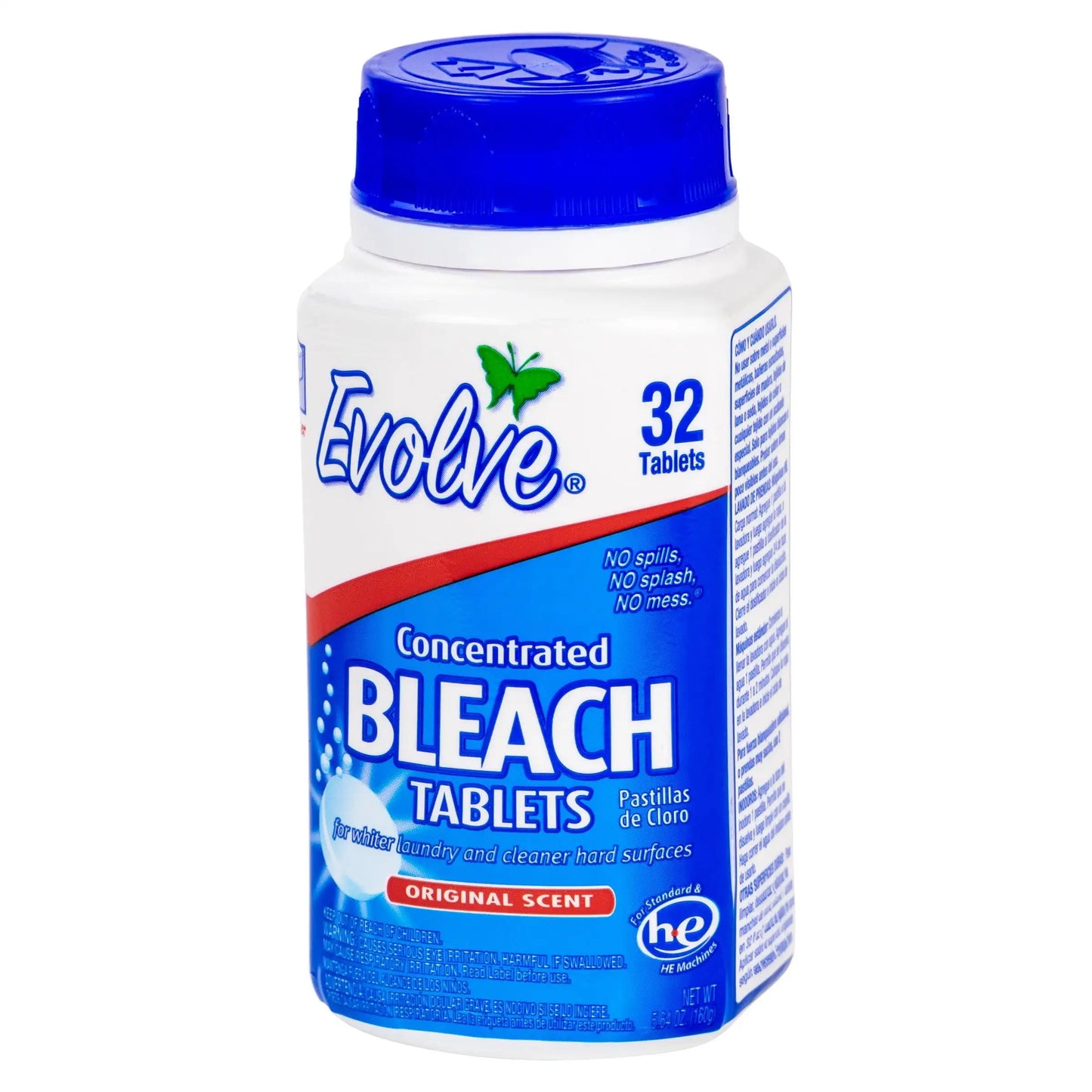 32-Count Concentrated Bleach Tablets, Original Scent for Laundry & Disinfecting, Easy Storage & Dissolving