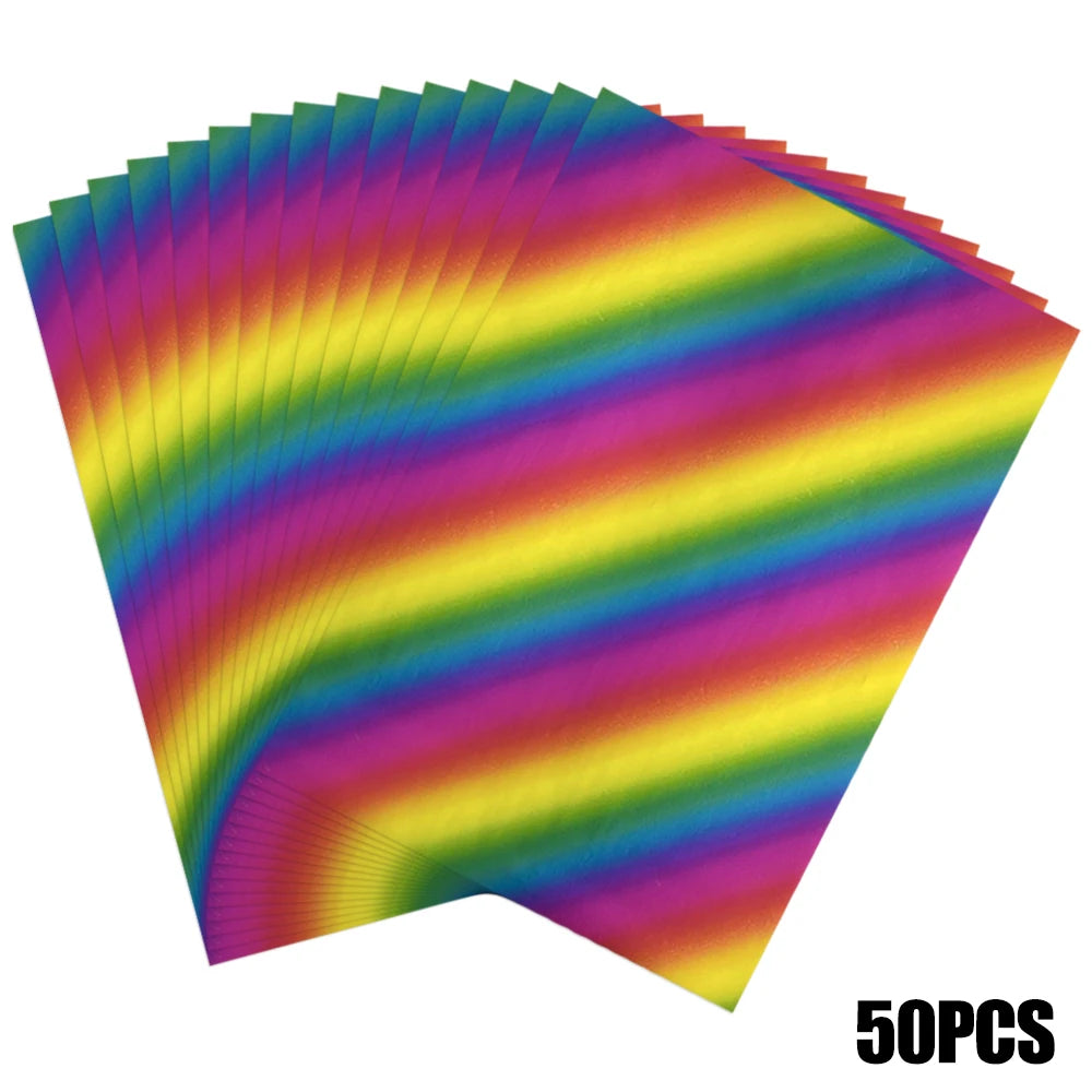 50pcs/pack 20x29cm Toner Hot Stamping Foil Paper A4 Toner Reactive Foil Foil By Laser Printer and Laminator For DIY Crafts Paper