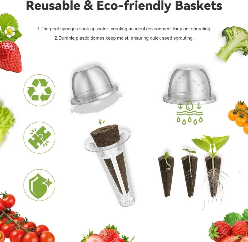 18-Pod Salsa Seed Pod Kit for AeroGarden, Ahopegarden, Gardencube Hydroponic Garden with Cucumber, Red Chili Pepper