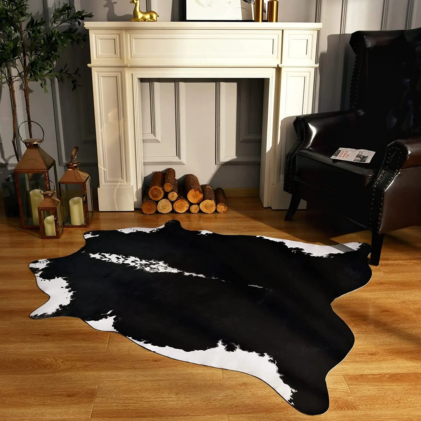 Animal Print Rug faux fur cowhide