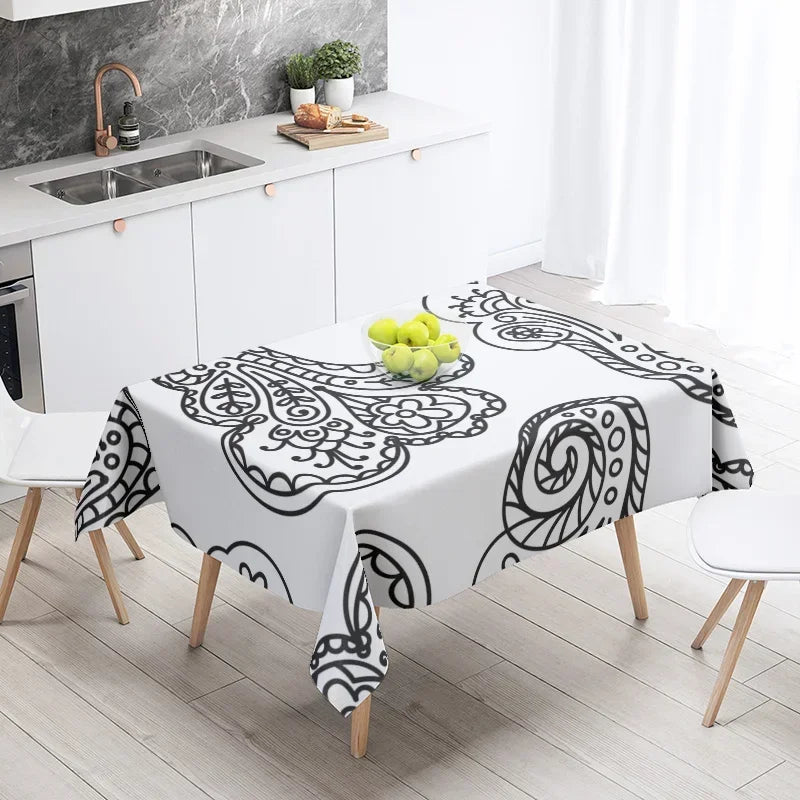 Home tablecloths dining decoration and rectangular table accessories waterproof cloth Anti-stain simple Modern abstract nordic