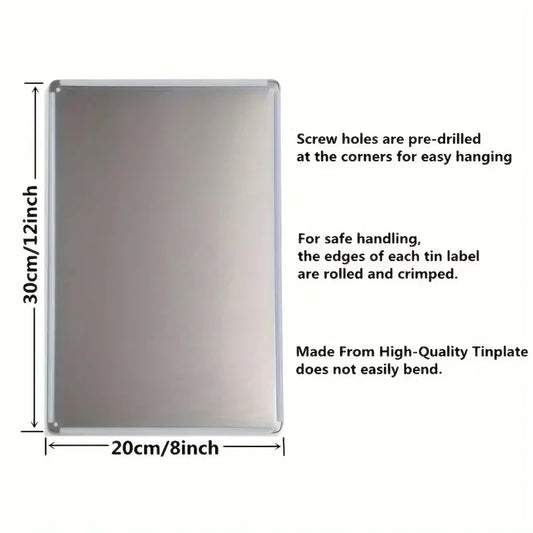 Yin-Yang Dragons Metal Sign - Vintage Aluminum Wall Art, 8x12 inches, Duality Harmony for Home