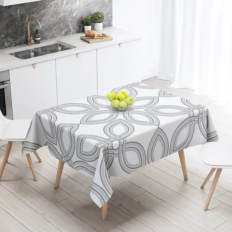 Home tablecloths dining decoration and rectangular table accessories waterproof cloth Anti-stain simple Modern abstract nordic