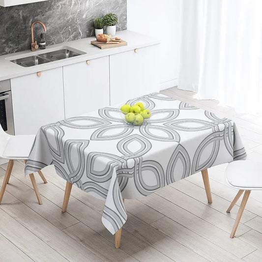 Home tablecloths dining decoration and rectangular table accessories waterproof cloth Anti-stain simple Modern abstract nordic