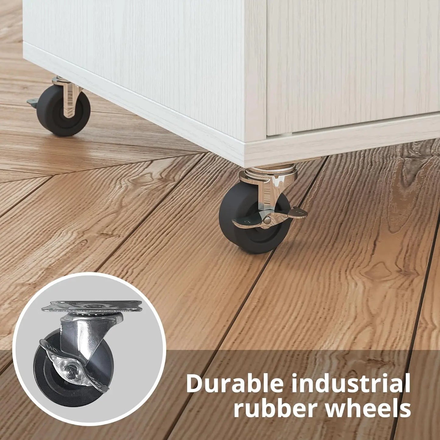 Rolling Kitchen Island Cart with Drop-Leaf & Wine Rack Drawer Shelves & Spice Rack, Microwave Rack Serving Cart on Wheels