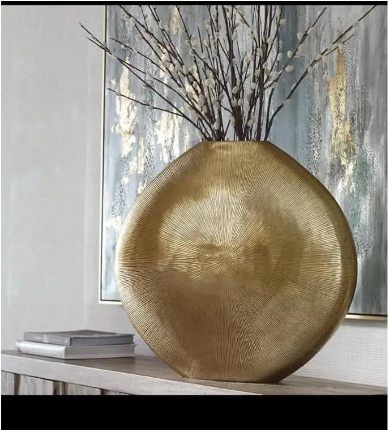 Modern Gold Metal Vase