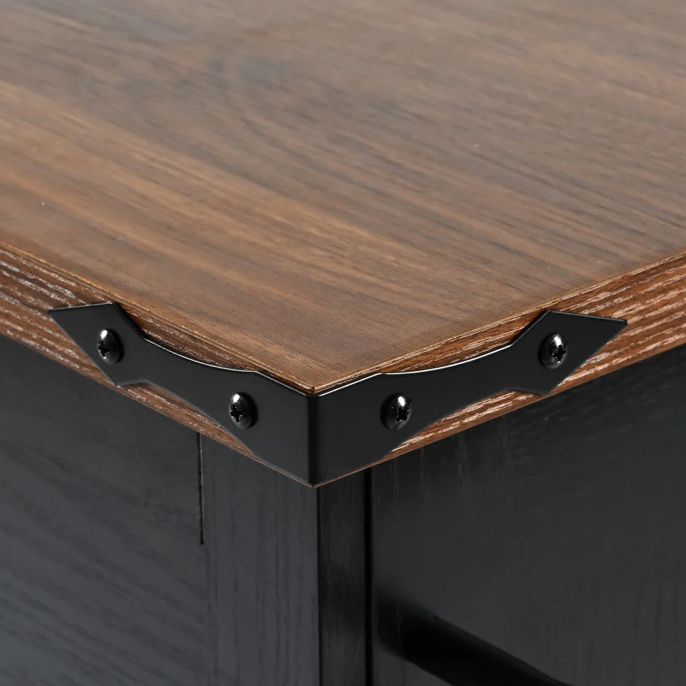 54.5" Farmhouse Kitchen Island with Power Outlet, Kitchen Storage Island  with Internal Storage Rack, Drop Leaf, Spice Rack